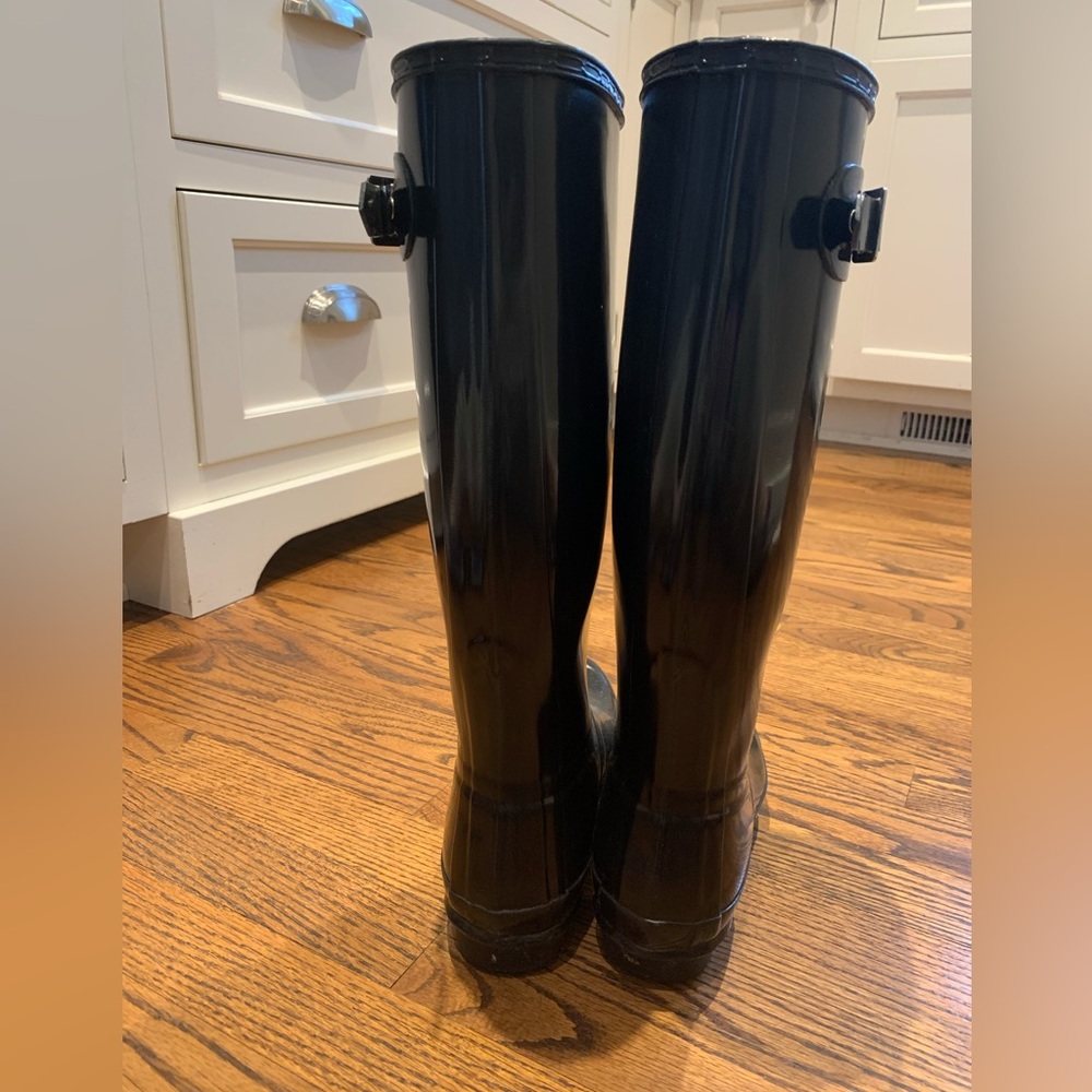 Hunter Original Tall Navy Gloss Women’s Wellington Boot - Picture 3 of 5